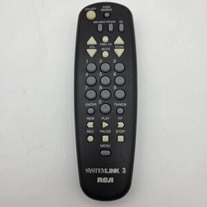 RCA Systemlink 3 Universal Remote Control Model RCU300WD TV VCR DVD Black Tested